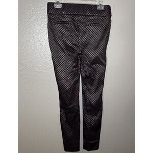 Womens APT. 9 Brynn Purple Shiny Floral Pull On Rayon Leggings Casual Pants Sz 8